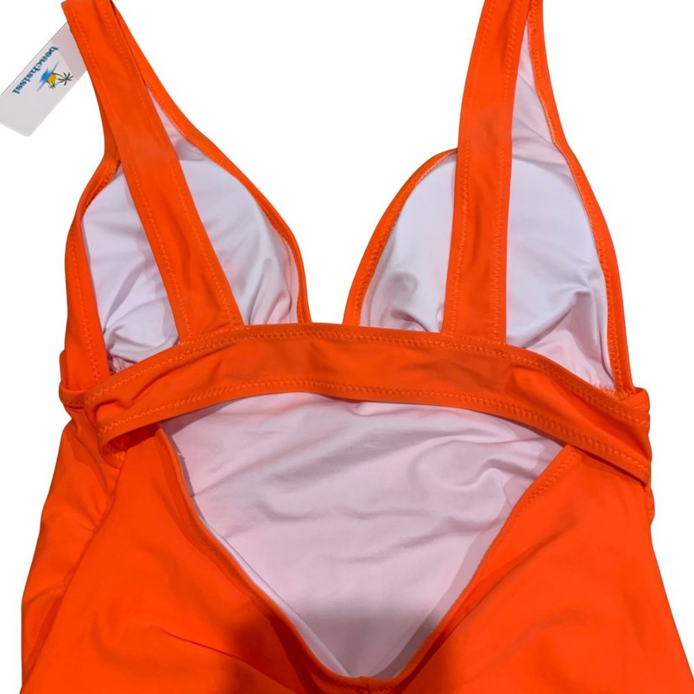 NWT Beachsissi Orange One Piece Swim Suit | Size Small - Picture 5 of 8